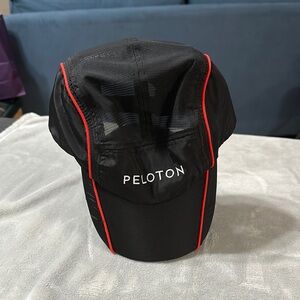 Peloton Black Hat with Red Trim